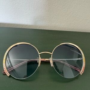 Swarovski Crystal Round Sunglasses with Rainbow Crystalls